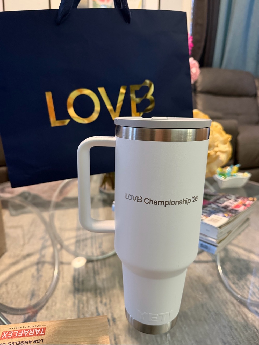 Yeti White LOVB Championship '26 Insulated Travel Mug